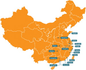 QCP's presence in China